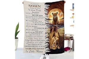 ACCZ Sohn Geschenk von Mama, Decke Geschenke für Sohn, Bester Sohn Geschenke, Kuscheldecke für Mein Sohn Geschenk Geburtstag, Weihnachten, 18. Geburtstag Junge