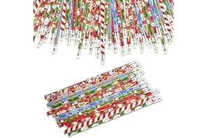 Kesote Bleistifte Weihnachten 36 Stück Schreibstifte Deko für Adventskalender zum Befüllen (12 Motive)