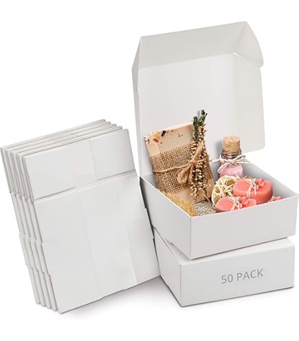 24 Pcs Kraft Paper Gift Boxes - Mini DIY Favor Boxes With Hemp Rope For Wedding & Party Favors