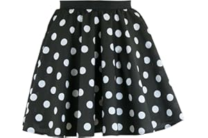 BRIGITTA Girls Rock n Roll Polka Dot Skirt 50's / 60's Style Fancy Dress