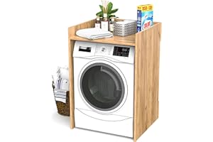 defiPad Waschmaschinenschrank für Waschmaschine oder Wäschetrockner | Stylisch und praktisch Waschmaschine Trockner Schrank | Waschmaschinenregal | Waschmaschinenüberbau | 66x97x62 cm (Premium Eiche)
