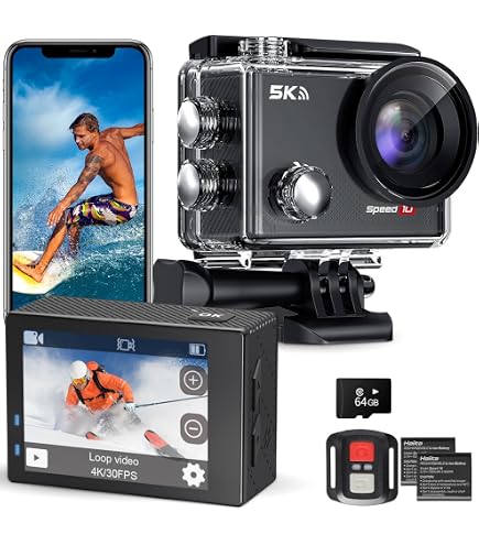 Midland - Action Cam 4K H9 Pro WIFI con Remote Control, Videocamera Sportiva Macchina Fotografica Subacquea 30m, Autonomia 2H, 30fps, Foto 20MP, Touchscreen IPS, 7 Modalità Video, Controllo Smartphone