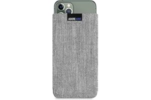 Adore June Business Case Compatible with iPhone 11 Pro, Mobile Phone Case Made of Signature Herringbone Fabric, Screen Cleaning Effect