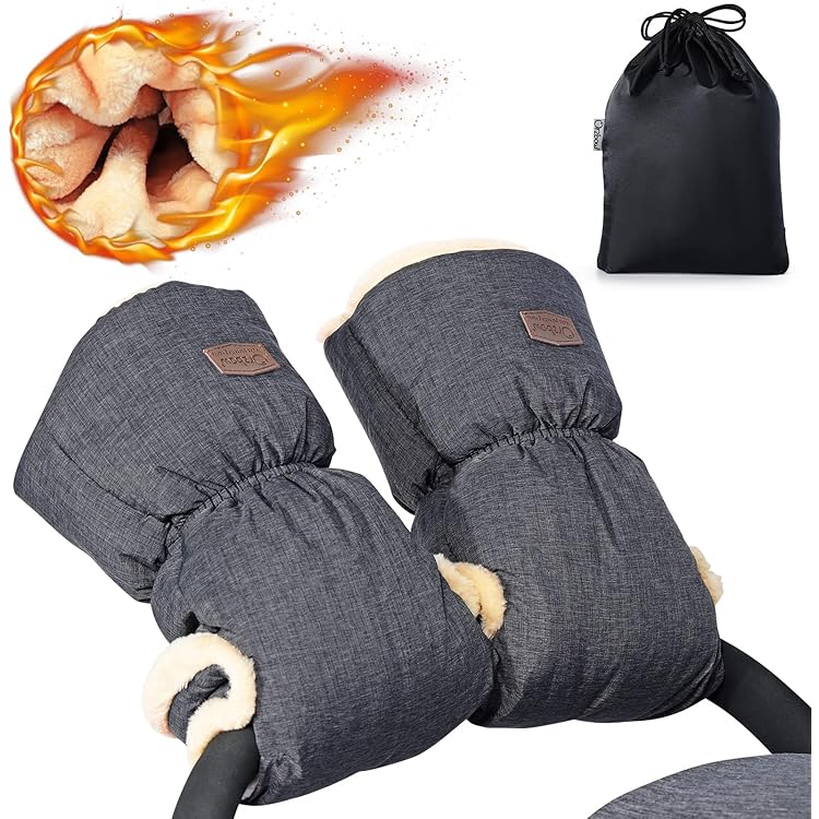 Kinderwagen, handwarmer, handschoenen, universeel, dikke warme handmof voor kinderwagen, winter, fleecehandschoenen voor alle kinderwagens en buggy's, kinderwagenaccessoires, warmer wintercadeau