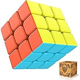 SPLAKS Zauberwürfel 3x3x3 magisch Würfel Speed Cube mit einstellbaren Dreheigenschaften-ohne Aufklebe Kinder Geschenk