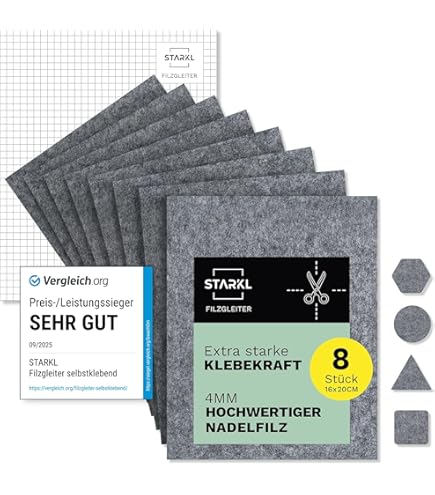 Adsamm® / 105 X Self-stick Felt Pads / 1.18'' ( 30 Mm) / Grey - View #7