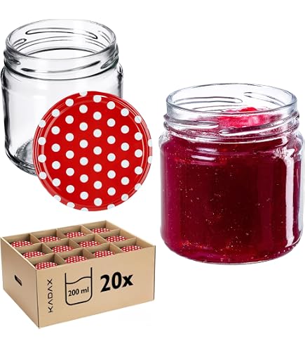 Lot De 50 Bocaux En Verre 330 Ml Avec Couvercles - Pour Confiture, Miel, Conservation