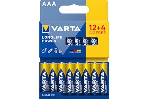 VARTA Batterier AAA, 16 stycken (12+4), Longlife Power, alkaliska, 1,5 V