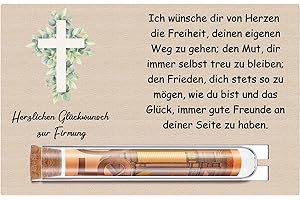Otuuz Geldgeschenk zur Firmung Firmung Geschenke für Mädchen Jungen Reagenzglas Holz Firmung Karte Geldgeschenk aus Holz Geldgeschenke Geldverpackung 14 x 9 cm