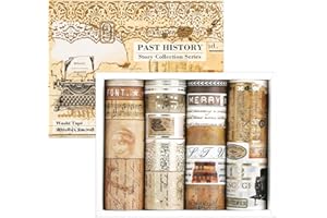 Lychii 20 Rouleaux Washi Tape Set, Vintage Ruban Adhésif Décoratif Masking Tapes pour Arts, Bullet Journal, Scrapbooking, Bricolage, Emballage