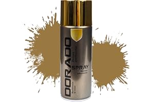 Etrexonline Pintura Spray Multicolor Profesional 400ml Adecuado Metal Madera y Plástico - Color Dorado (Paquete de 1)