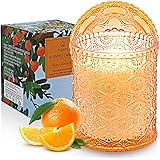 TTRWIN Duftkerze im Schöne Glas, Duft Orange, 200g Kerze aus Natürlichem Sojawachs, 50 Stunden Brenndauer, Geschenk für Fraue