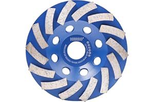 HERZO Diamant Schleiftopf 125mm x 22,23mm für Beton, Naturstein, Fliesenkleber, Granit