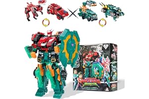 QUANTUM HEROES DINOSTER Robot Transformateur 3 en 1 Raptor Chyron, 11,02 Pouces, Jouets Transformateurs pour Enfants, Jouets Transformateurs Chariot, Dinosaure et Robot pour garçons et Filles de 5 6 7 8 9 10 Ans