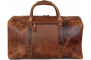 Corno d´Oro Premium Reisetasche Herren Leder Groß 35L I Handgefertigter Weekender Damen mit breitem Schultergurt I Handgepäck Tasche für Flugzeug braun
