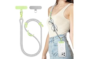 SURPHY Uniwersalna Smycz, Regulowany Pasek do Telefonu Komórkowego, Kolorowy dla Wszystkich Smartfonów, Smycz kompatybilna z Etui na Telefon Airpods, Pamięć USB