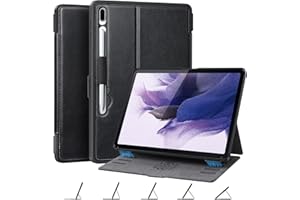 ZtotopCases Etui na tablet Samsung Galaxy Tab S7 FE 2021/S8 Plus 2022/S7 Plus 2020 12,4 cala, Premium skóra PU Business Stand Cover z 5 wewnętrznymi kątami magnetycznymi, z uchwytem na długopis,