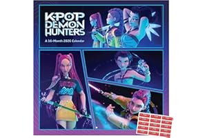 DANILO PROMOTIONS LTD KPOP Demon Hunters Calendar 2026 Square Wall Calendar K POP with FREE Organising Stickers Included