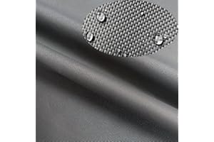 Dongawin Tessuto impermeabile resistente per cucire cuscini da esterno, tela 600 denari, tessuto in tela resistente agli strappi per esterni (100 cm x 150 cm, grigio scuro), YD528