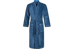 Morgenstern Bademantel Herren 100% Baumwolle Frottee Velours Saunamantel Kimono Lang für Sauna Spa Reha Pool Wellness - Oeko Tex
