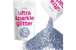 HEMWAY Glitter Azzurro Blu Ultra Scintillante Paillettes Unghie Viso Festival Natale Halloween Trucco Extra Spesso 100g / 3.5oz