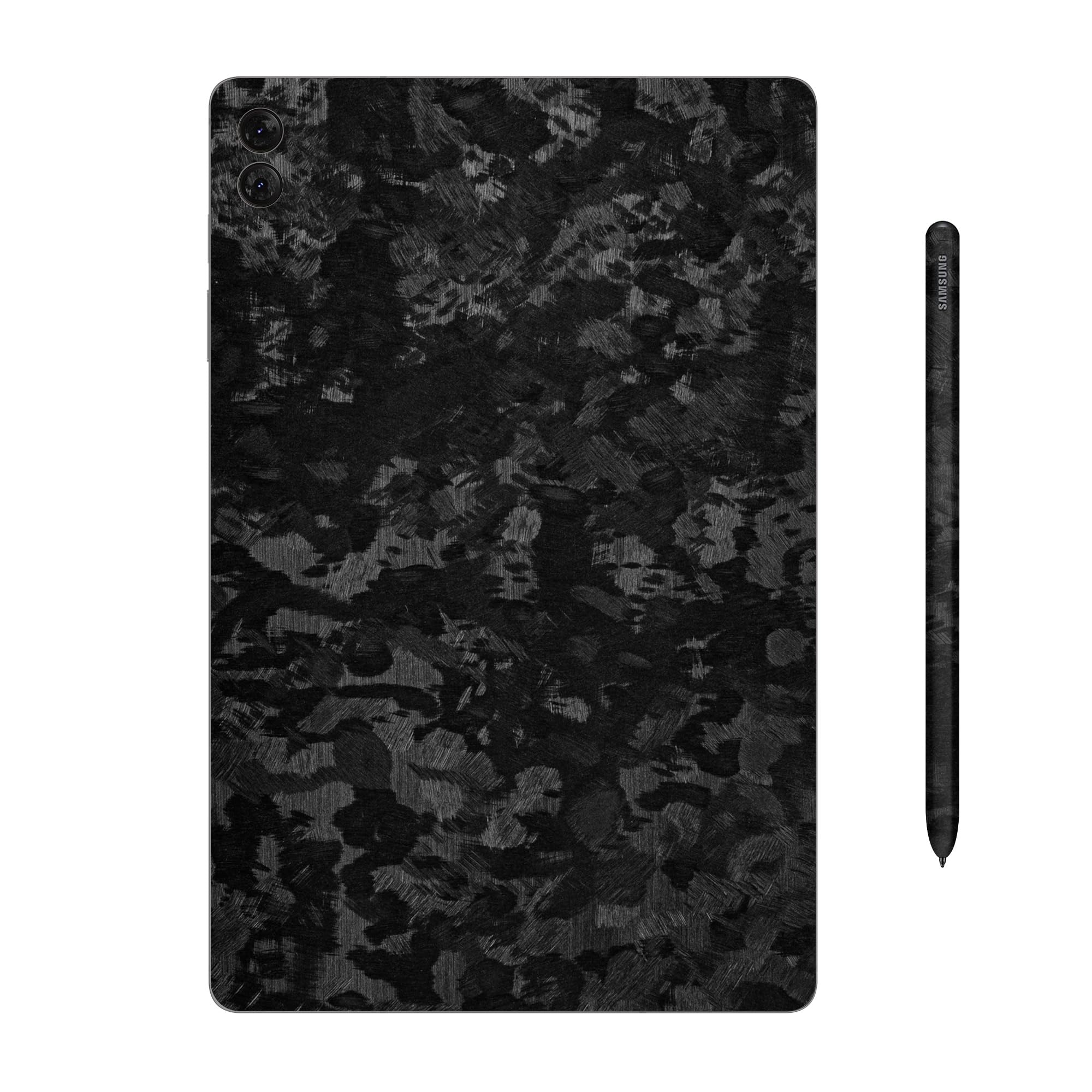 Capes Tablet Skins Compatible with Samsung Galaxy Tab S9 FE Plus | Ultra-Thin Protective Film | Anti-Scratch Vinyl Decal Skin | Not Case/Cover (Forged Carbon, Back Skin + S Pen Skin)