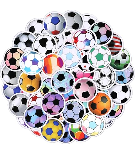 120 Autocollants Football - Vinyle Imperméable - Pour Enfants Et Ados - Décoration Loisirs