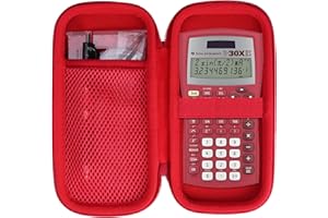 Peyyargo Hard Étui de Protection Compatible avec Texas Instruments TEX-TI36XPRO/ TI-30XB/ TI-30 XIIS FC/TI-30XS/ TI 30X Pro/TI-30XIIB/ TI30XA Calculatrice Scientifique (Rouge)