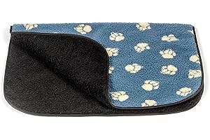 Danish Design Harbour Paw - Sherpa Fleece Blanket for Adult/Senior/Puppy Bedding - Blanket Large