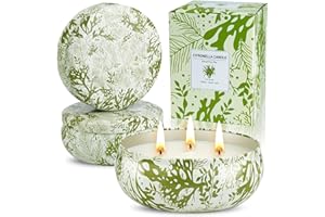 SACEMONTIC Citronella Kerze Outdoor Drinnen, 36OZ Natürliches Sojawachs Duftkerzen,240 Std Draußen Kerzen, Groß Zitronella Kerze für Camping, Garten, Hause, Hotel, Duftkerzen Kerzen Set Geschenke (Grün)