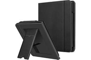 FINTIE Custodia per Kobo Libra 2 2021 - Stand Cover Protettiva Case con Card Slot e Hand Strap, Auto Sveglia/Sonno per 7" Kobo Libra 2 E-Reader, (*Nero)