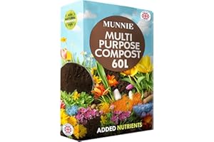 Munnie 60L Multi-Purpose Compost Soil Bag – Eco-Friendly Seed Compost for Outdoor Plants – Nutrient-Rich Potting Mix for Garden, Indoor Use, Houseplants, Pots, and Seed Starting