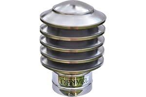 DENVEL Camino Cappuccio Anti- Down Gioco Della Dama Acciaio Inox Canna Fumaria Cappello, Sfiato, Top, Cover … - 5.2'' / 130 mm