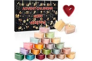 Belloxis Adventskalender 2025 Frauen Weihnachtskalender Scented Candles Duftkerzen Geschenke für 24 Aromatherapy Candle, Candle Kerzen Gewürze Advenskalerner Geschenk für Mädchen Damen