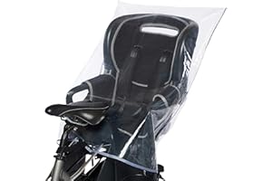 Diago Universal Regenschutz für Kinderfahrradsitz (Britax Römer, Thule, hamax) - Einfache Befestigung, Schutz vor Schmutz und Regen, einfache Aufbewahrung, Schadstofffrei grau