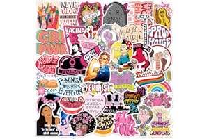 SANMATIC 50 sztuk feminizmu naklejki na walizkę deskorolka laptop butelki na wodę samochód nastolatki chłopcy dziewczęta wodoodporna naklejka