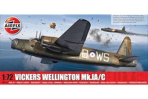 Airfix Model Set - A08019A Vickers Wellington Mk.IA/C Model Building Kit - Plastic Model Plane Kits for Adults & Children 8+, Set Includes Sprues & Decals- 1:72 Scale Model