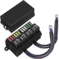 KASTWAVE 12 Volt Fuse Relay Box Pre-Wired Fuse and Relay Box with 4 Relays and 12 Way ATC/ATO Fuses Sealed 12V Relay Fuse Box Block for Auto Car Marine Boat