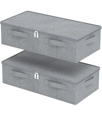 Set van 2 opbergdozen onder het bed 100 cm met deksel