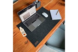 kontor28 - Schreibtischunterlage, Tischauflage Mauspad 59x42 cm upcycling-PET Filz: waschbar, wasserdichte Tischunterlage, Laptopunterlage für Büro/Homeoffice. Made in Germany, Farbe Anthrazit