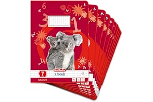 ‎HERLITZ Herlitz Schulheft x.book A4, Lineatur 7, 1. und 2. Klasse, 16 Blatt, 10 Stück