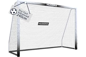 ‎HUDORA HUDORA Fußballtor Pro Tect Advanced – Outdoor Fußballtor mit Netz und wetterfester Ummantelung für Kinder/Erwachsene – Einfacher Aufbau im Garten – Torwand mit Reiß- und Klettverschlüssen