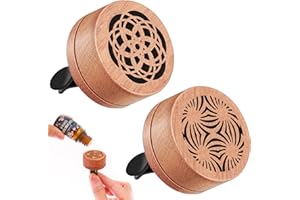 Galenecx 2 Pièces Diffuseur Parfum, Diffuseur de Voiture en Bois, Voiture Aromathérapie Huiles Essentielles-Diffuseurs, pour Voitures, Salles de Bains, Chambre à Coucher