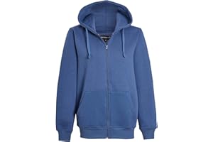 Imporio 11® Women Ladies Plain Oversized Hoodie Top With Zip Hoodies Sweatshirt Top Jumper Fleece Jacket Hoodies UK 8-24