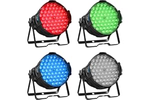 ‎BETOPPER BETOPPER Partylicht Bühnenlicht 160W LED Par Scheinwerfer, 54x3W LED RGB Lichteffekte DJ Lichter mit Ton aktiviert/DMX512,Discolichter für Kirche, Party, Hochzeit, Konzert, Club (4 Stück)