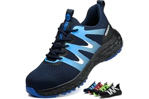 ISOOUS Chaussures de Sécurité Hommes Légère Chaussures de Travail Femme Basket de Securite Antidérapant Confortable Respirante