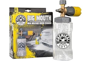 Chemical Guys EQP324 Big Mouth Max Release Foam Cannon (pistolet piankowy do mycia samochodu, mycia w domu i mycia łodzi, które łączy się z myjką ciśnieniową) butelka 970 ml