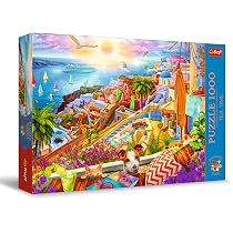 Trefl Premium Plus 1000 Piece Puzzle - 'Tea Time: Paris In The Moonlight' Eiffel Tower Nostalgic Art
