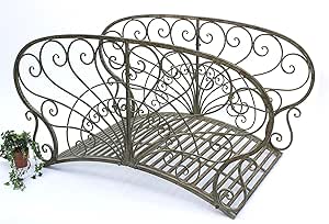 DanDiBo Brücke aus Metall JC150106 Gartenbrücke 150cm Metallbrücke