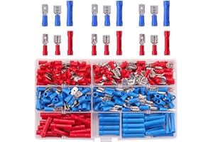 Kinstecks 250pcs Wire Connectors Terminali di crimpatura a filo per le barche per moto per auto automobilistiche strumenti elettrici